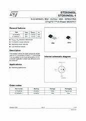 DataSheet STD50N03L pdf
